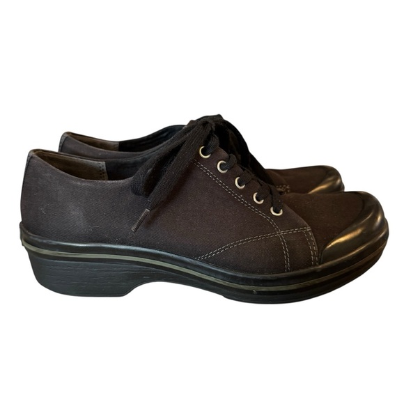 Dansko Vegan Veda Canvas Black Lace-Up Clog Sneakers, Size 40 (9.5-10) - Picture 1 of 10